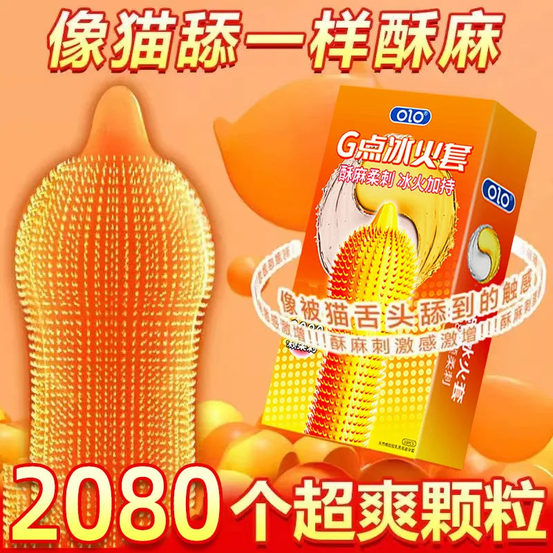 10/12pcs Wolf Tooth Super Dotted Large Spike Condom Natural Latex Rubber Condoms For Men 18+ Sex Toys Contraception Penis Sleeve - Seprincess