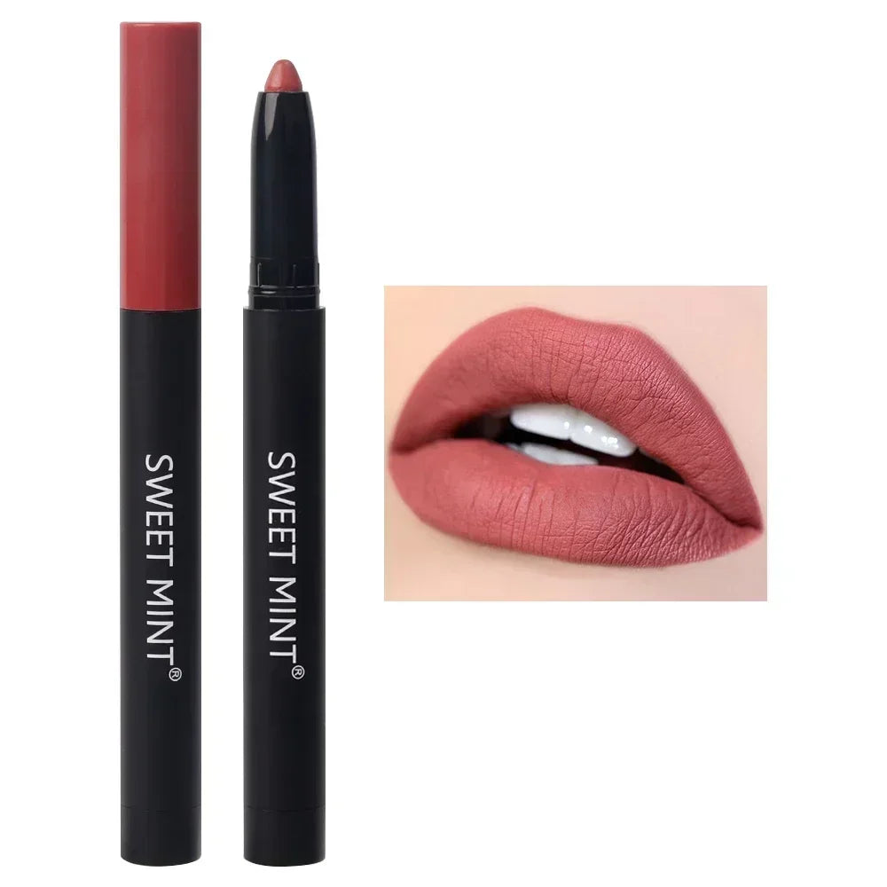 Nude Brown Lipliner Pen Waterproof Sexy Red Matte Contour Tint Lipstick Lasting Non-stick Cup Lipliner Pen Lips Makeup Cosmetic - Seprincess