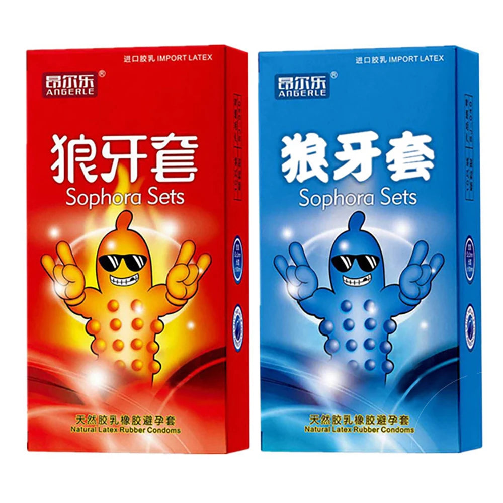 10PCS Men Condoms Big 3D Particles Condoms Women G-spot Vaginal Stimulation Condoms Ultra Thin Penis Sleeve Adult Sex Products - Seprincess