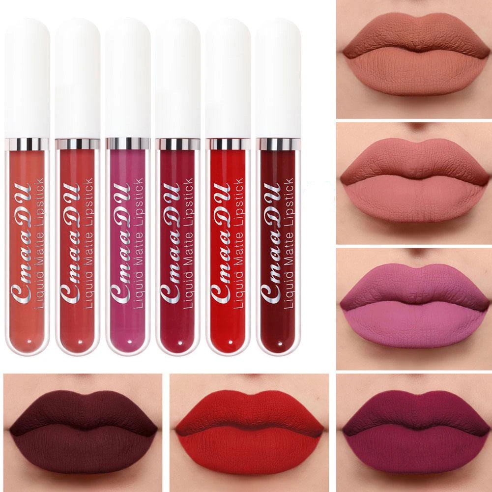 18 Color Waterproof Liquid Matte Lipstick Long Lasting Sexy Red Moisturizing Lip Gloss Velvet Non-Stick Lip Tint Makeup Cosmetic - Seprincess