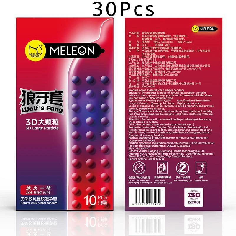 Large Particles Condom Vaginal Massage Sex Toys for Adult Men Spike Dotted Penis Sleeves Threaded Stimulation Condoms Sex Goods - Seprincess