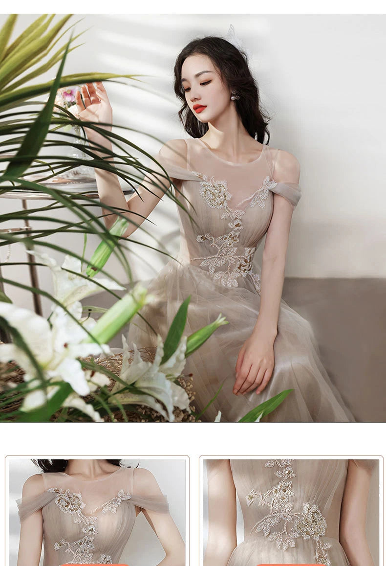 Summer Lace Bridesmaid Dresses New Fairy Style Slim Girlfriend Evening Dresses Simple Magnificent Wedding Sisters Group Dress - Seprincess