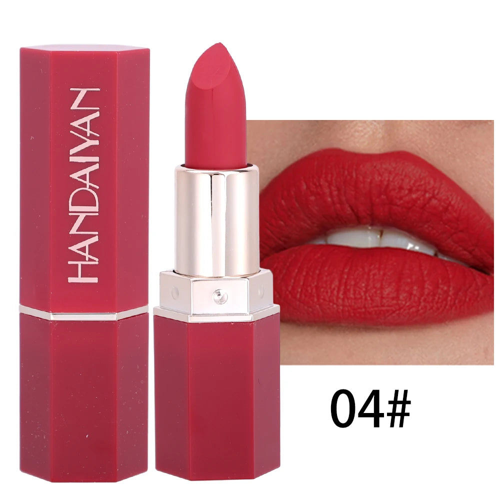 Rose Pink Nude Matte Velvet Lipstick Color Rendering Lasting Non-stick Cup Sexy Lipsticks Waterproof Beauty Lips Makeup Cosmetic - Seprincess