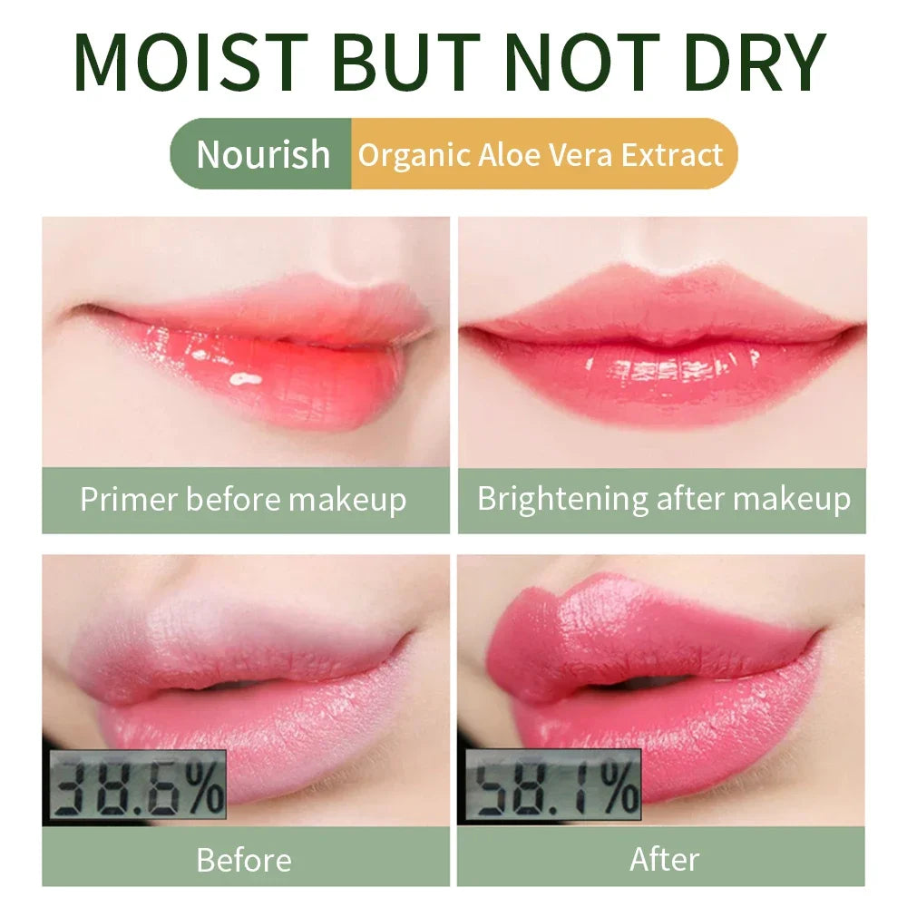 Moisturizing Aloe Vera Lipstick Temperature Color Changing Lip Balm Lasting Nourishing Lip Care Anti-drying Exfoliating Lipstick - Seprincess