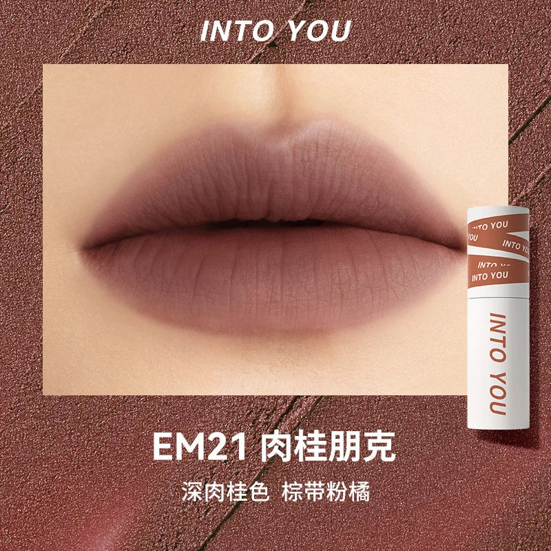 INTO YOU Make up Lip Gloss miltcolor Matte Velvet Lipstick Waterproof Red Lip Tint Lip Glaze Beauty Cosmetics lipstick lipgloss