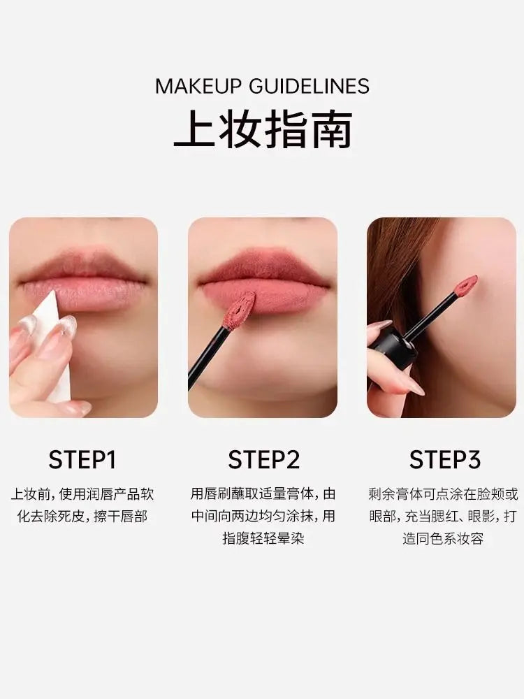 Mooekiss Matte Lipstick Lasting Non-stick Cup Matte Lip Glaze Autumn and Winter Chestnut Color Sexy Lip Makeup Maquiagem - Seprincess