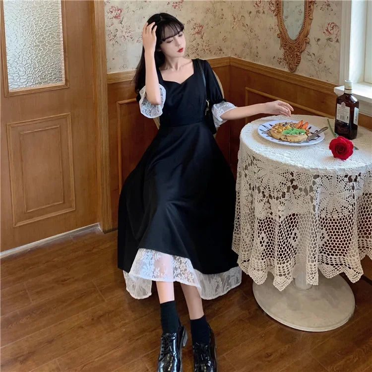 Black Haut De Gamme Designer Autumn Dress Niche Long Luxury French Style Women's Fashion Gown High End Feel Dress - Seprincess