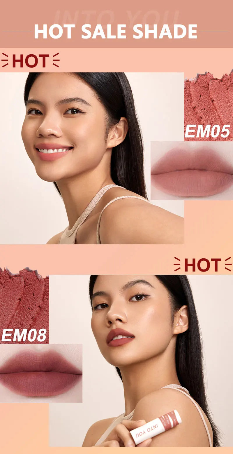 INTO YOU Make up Lip Gloss miltcolor Matte Velvet Lipstick Waterproof Red Lip Tint Lip Glaze Beauty Cosmetics lipstick lipgloss - Seprincess