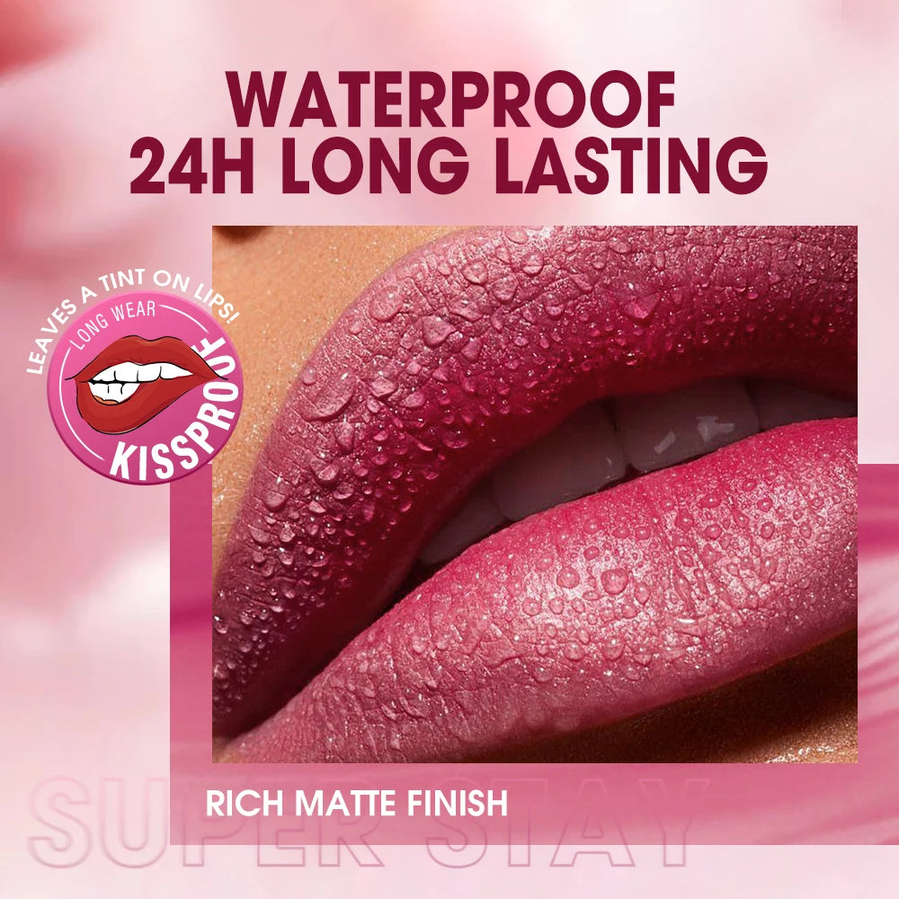 Wholesale O.TWO.O Newest Lipstick Waterproof Makeup Lip gloss Rose Rouge Silk Liptint Matte Sexy Red Lip Stain Liquid Lipgloss - Seprincess