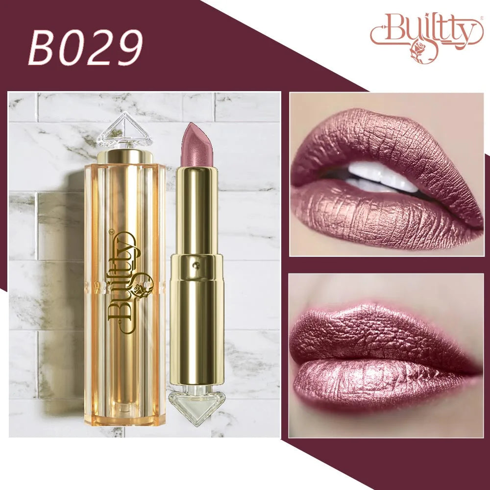 Gold Lipstick New Fashion Waterproof Matte Lipstick Long Lasting Sexy Lip Stick Makeup Korean - Seprincess