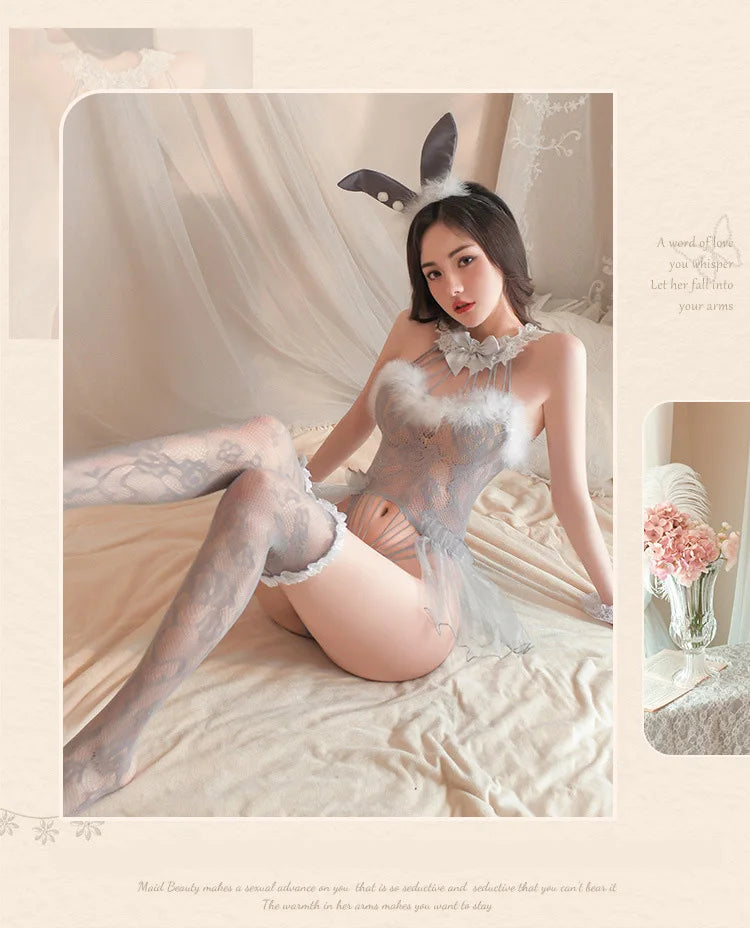 Erotic lingerie Rabbit Girl Lace Uniform Temptation Sexy Cosplay Erotic costume sexy. items Underwear School uniform for girls - Seprincess