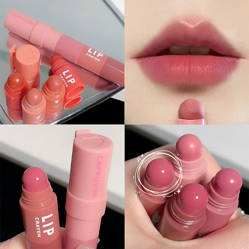 Matte Lipstick Pen 4 Colors In 1 Nude Pink Matte Lip Gloss Waterproof Long Lasting Lipstick Pencil Lip Liner Pen Lip Makeup Set - Seprincess