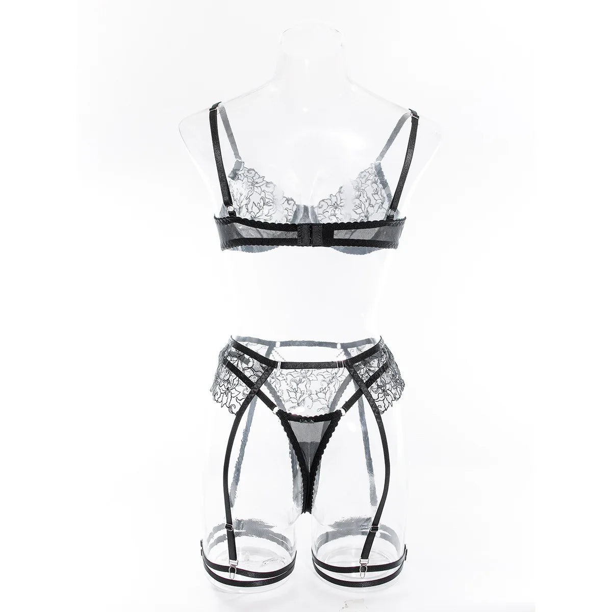 Bar set Tight binding lace perspective deep v bialism women's set lingeries femme women underwear sexi fetish Erotic products - Seprincess