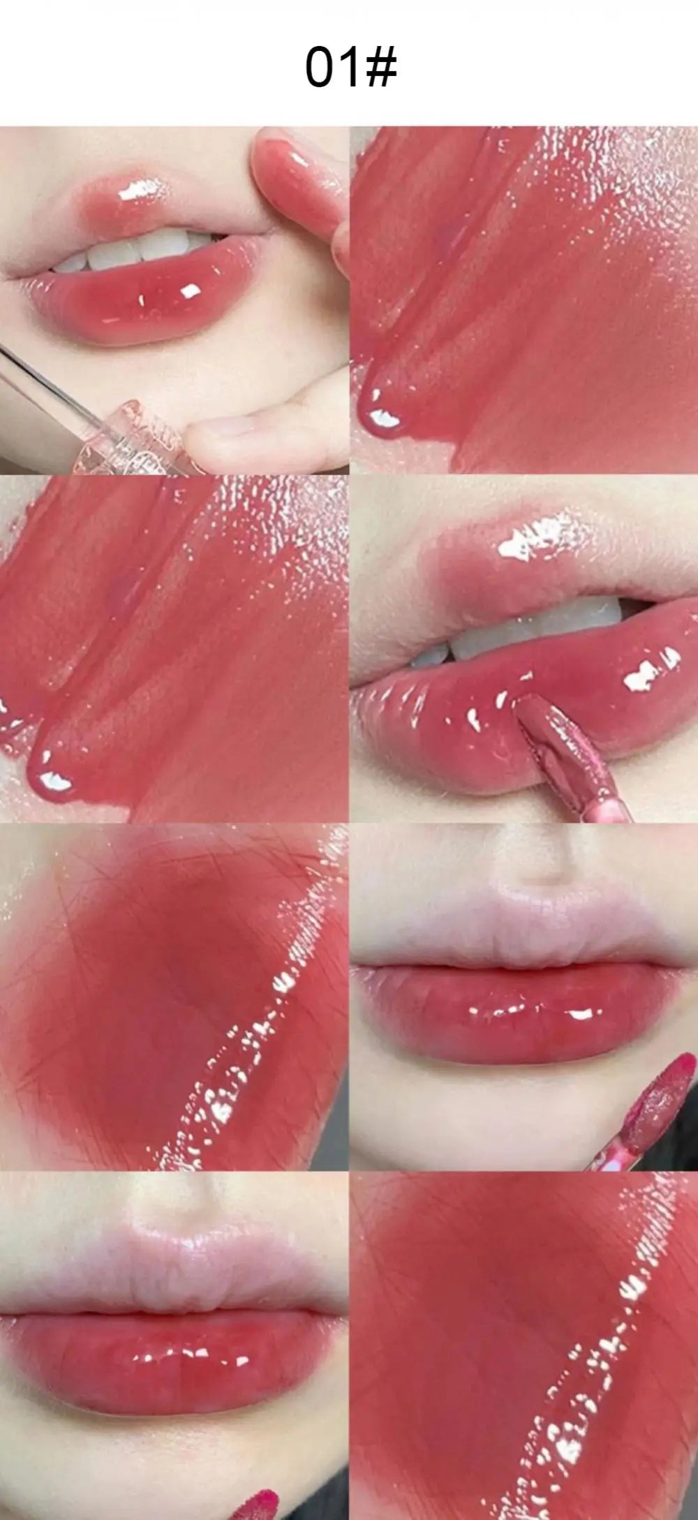 6pcs Set Cute Pink Lip Glaze Waterproof Liquid Lipstick Beauty Cosmetics Mirror Water Lip Gloss Lipgloss Gift Set Lips Makeup - Seprincess