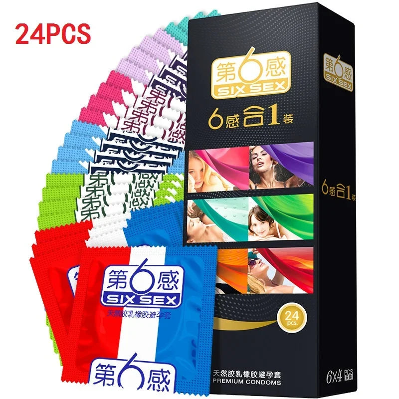 24/30pcs Super Ultra Thin Condoms Intimate Good Sex Products Condone Sex Product Natural Latex Penis Sleeve Long-lasting for Men - Seprincess