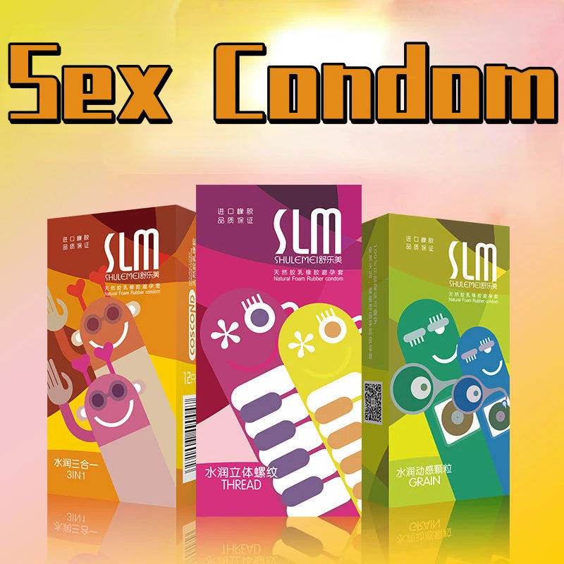 12pcs G-spot Condoms For Men Thread Particle Rubber Penis Sleeve Vagina Massage Stimulation Cock Sleeve Sex Toys Condoms Sexshop - Seprincess