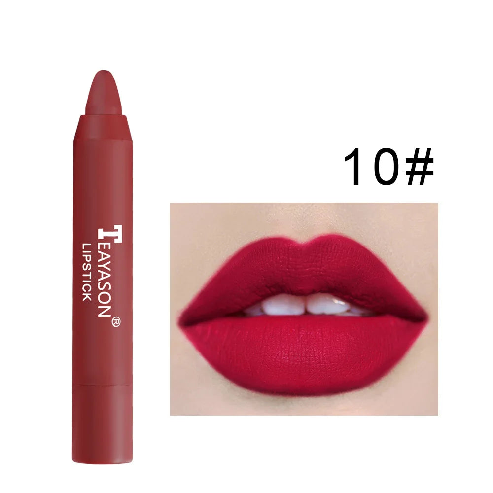 Nude Velvet Matte Lipstick Long Lasting Waterproof Color Rendering Non-stick Cup Lipstick Pens Lips Liner Pencil Woman Cosmetics - Seprincess