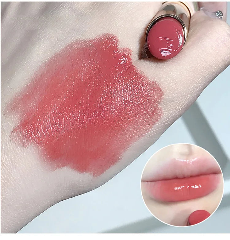 Silky Glossy Lipstick Gege Bear Pump Lips Moisture Water Bomb Comfortable Ultra Sheen Non-Stick Cup Lip Balm - Seprincess