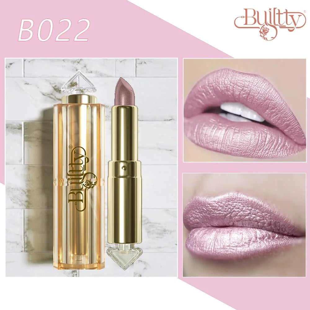 12 Colors Korea Matte Glitter Lipstick Pink Nude Matte Gliter Waterproof Kissproof Glitter Flip Lipstick Orange Dropshipping - Seprincess