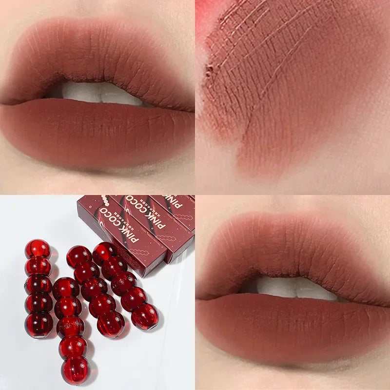 Waterproof Velvet Lipstick Easy To Wear Longstay Lip Stick Lasting Matte Nude Lip Glaze Non-stick Woman Makeup Lip Tint Cosmetic - Seprincess