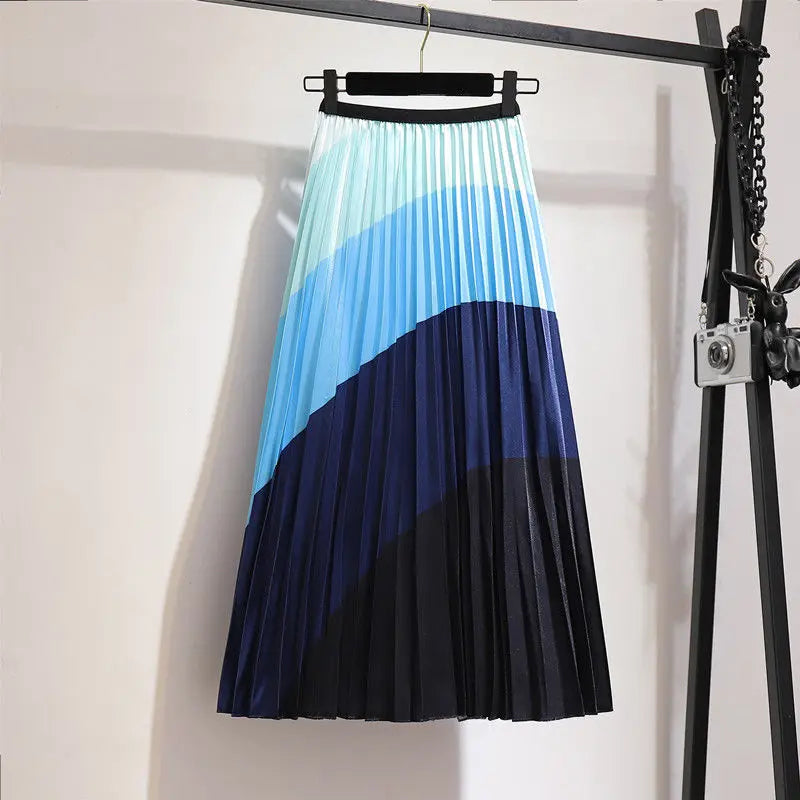 Pleated Skirt Women Summer 2022 New  Print Cartoon Pattern  Elastic Women Skirt Big Swing Party Holiday High Waist Skirts - Seprincess