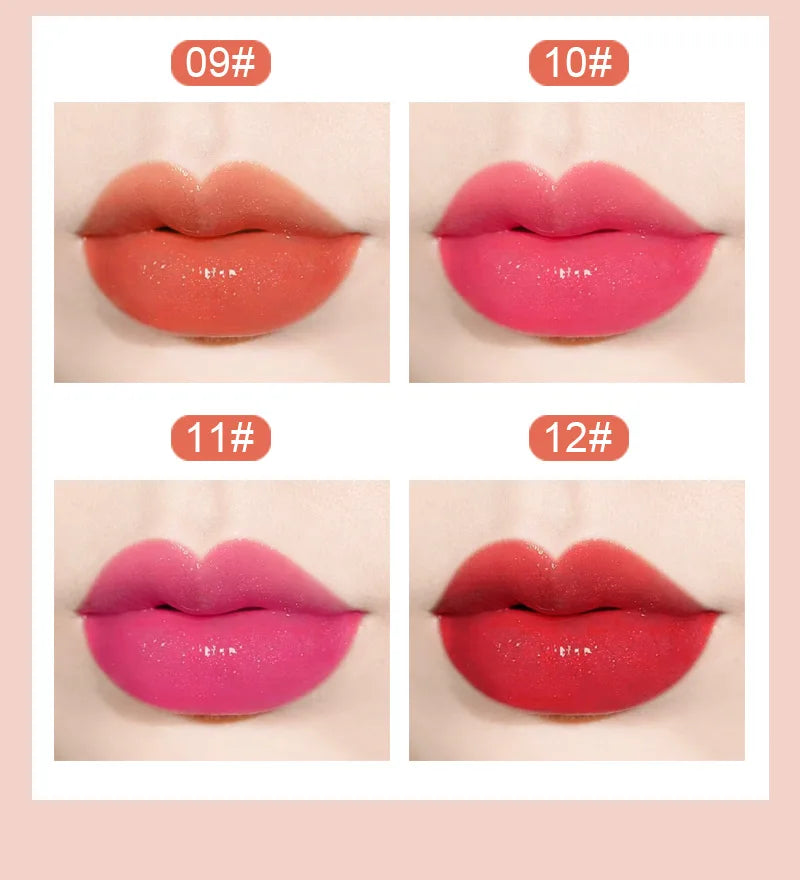 Lip-shaped Lipstick Makeup Temperature Color Changing Lazy Lipstick Velvet Matte Moisturizing Lip Gloss Waterproof Non-stick Cup - Seprincess