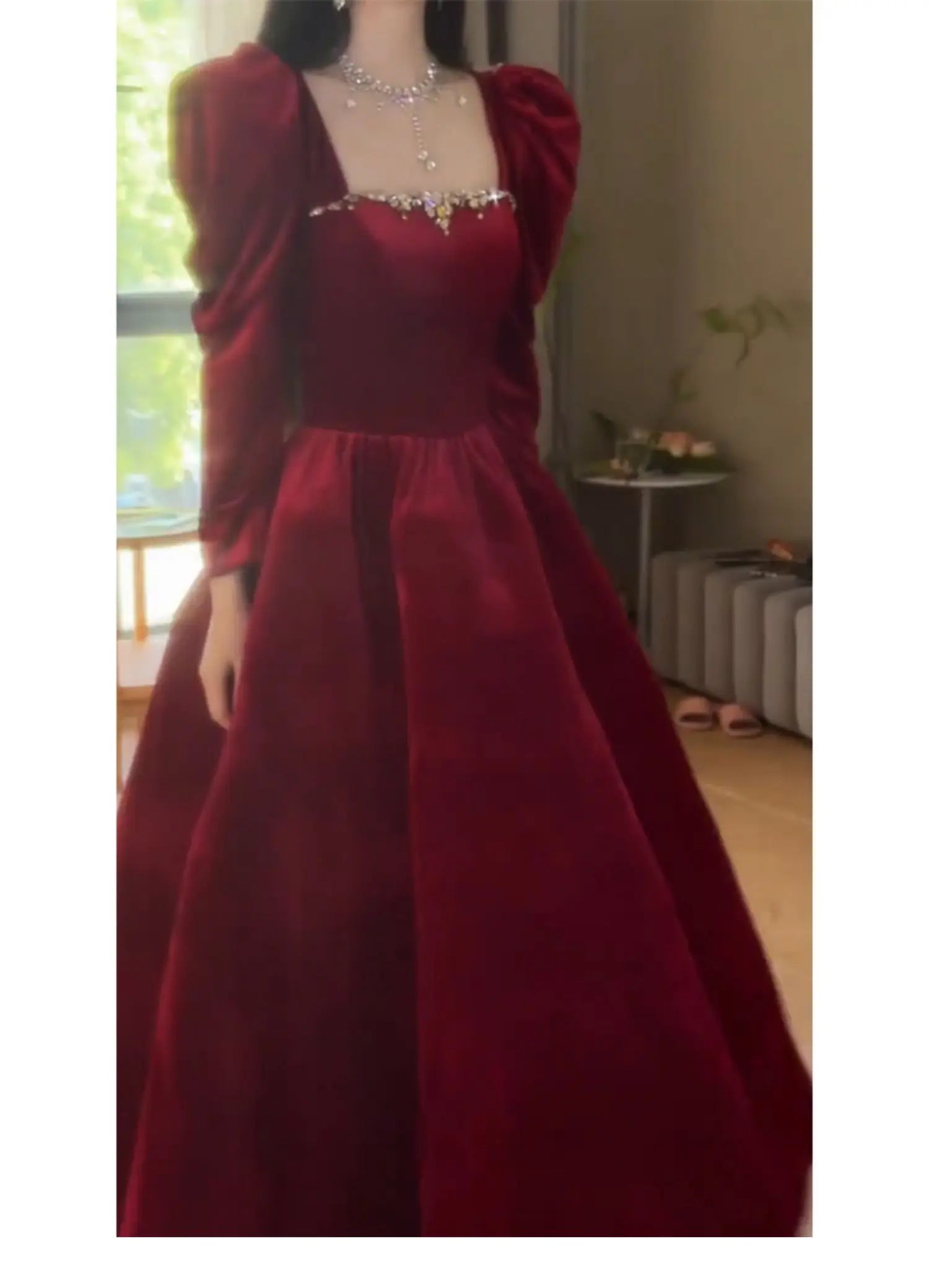 Toast Dress Bride Engagement Evening High-End Affordable Luxury Niche Banquet Temperament Socialite Red Velvet - Seprincess