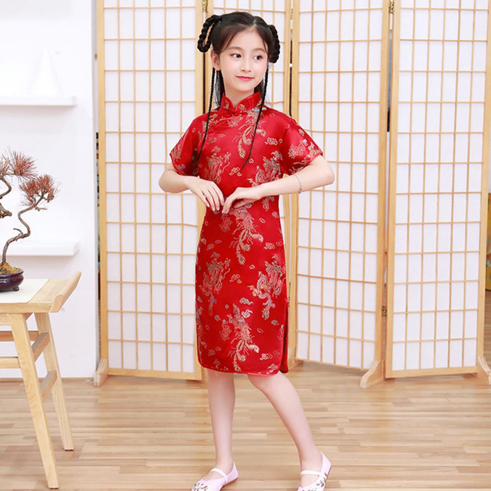 Kids Hanfu Dress Elegant Princess Dress Summer Dresses Chinese Cheongsams For Girls Traditional Chinese Dress Toddler Dress - Seprincess