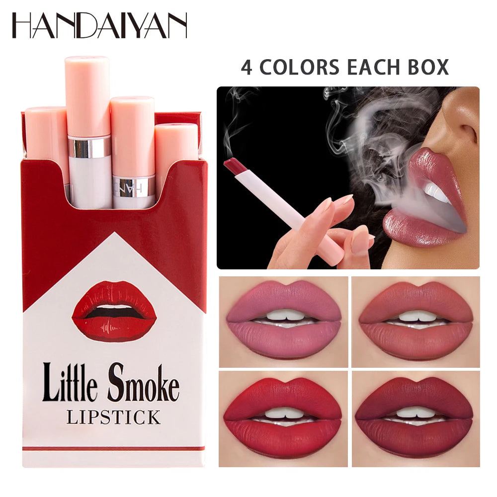 Handaiyan matte lipstick 4pcs/set velvet small cigarette lipstick set that is not easy to fade - Seprincess