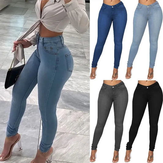 Sexy Women's Jeans Pencil Denim Trousers Butt Lifting Style