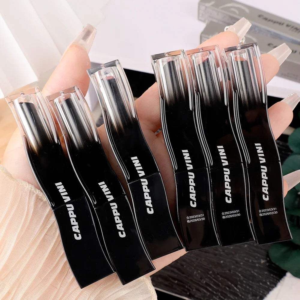 New Jelly Mirror Black Tube Lipstick Long Lasting Non-stick Cup Moisturize Water Light Lip Gloss Korean Lips Makeup Cosmetic 1pc - Seprincess