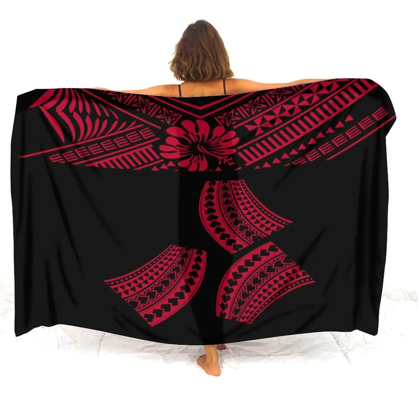 Hawaiian Beach Vacation Soft Women'S Sarong Custom Polynesian Print Summer Soft Lightweight One-Piece Dress Coat Print - Seprincess