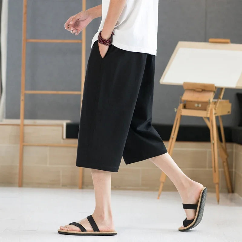 Men's Pants Summer Capris Loose Fitting Version Fashionable Comfortable  Shorts for Men