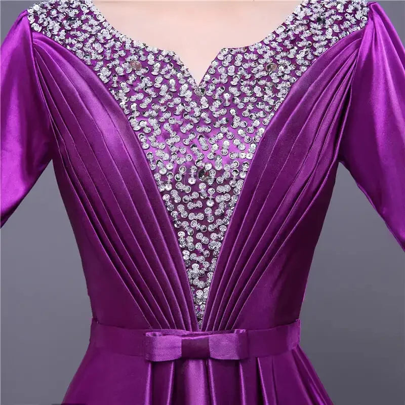 Elegant Elegant Choir Performance Dress Female Long High School Student Modern Fashion New Host Dress Female Evening Dress Femal - Seprincess