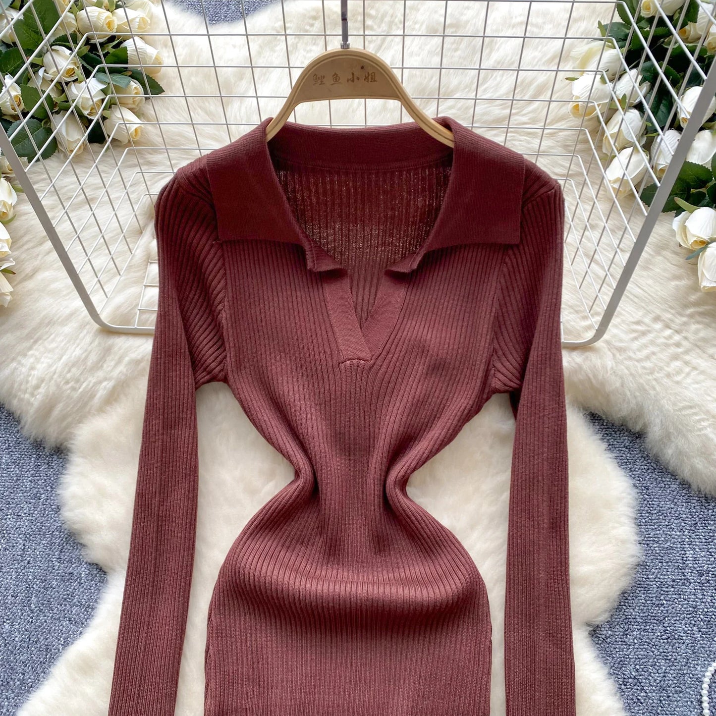 SINGREINY French Vintage Sweater Dress 2024 Ladies Lapel Long Sleeves Autumn Fashion Solid Basics Bodycon Knitted Long Dress