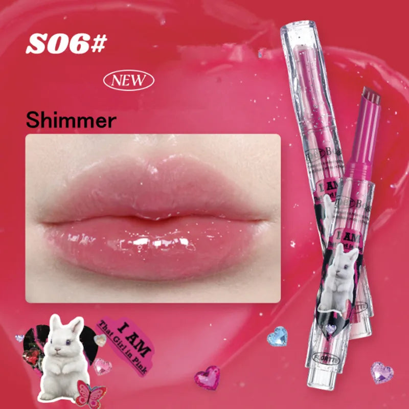 【New Arrival】FLORTTE Shimmer Lipstick Solid Lip Balm Moisturizing Water Gloss Lip Glaze - Seprincess