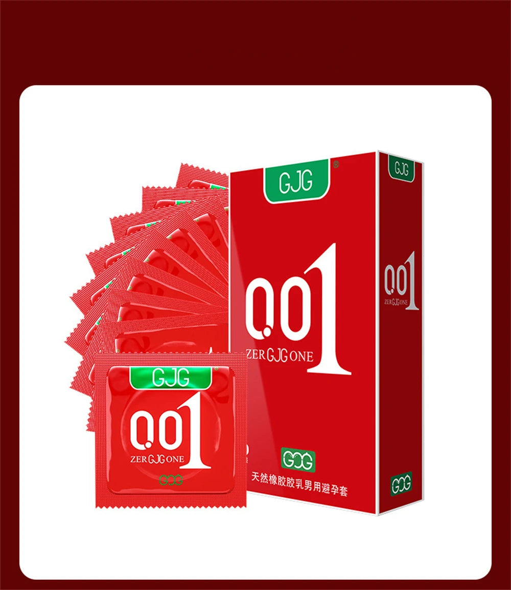 10 PCS 001 Condoms Men Sex Toys for Adult Ultra Thin 0.01mm Lubricated Penis Sleeve Condom Happiness Full Oil Smooth Sex Shop - Seprincess