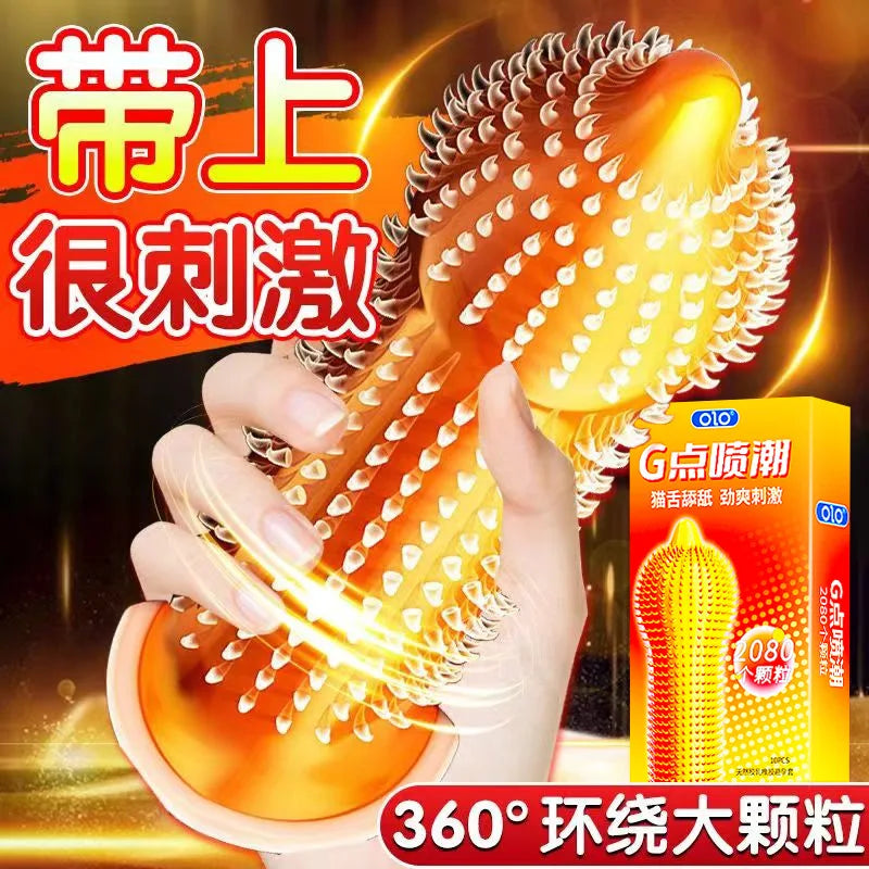 10pcs Female G Spot Stimulation Penis Sleeve Climax Pleasure Condom Sex Toys With Spikes time delay Men's Condoms Adult Supplies - Seprincess