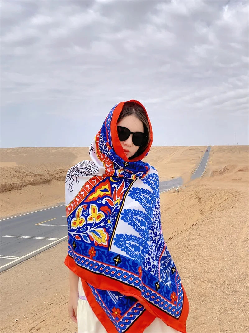 17 Styles 90x180cm Travel Beach Sunscreen Scarve Bikini Large Shawl Sarong Wrap Scarf Women Brazilian Swimsuit Bathing Cover-ups