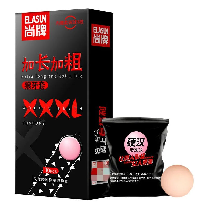 XXXL Plus Size Condoms with ball Penis Different Varieties Large Spikes Condom extra long big dildo Smooth Lubricated Condom - Seprincess