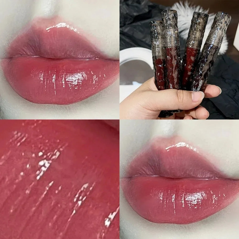 Water Light Nude Brown Lipgloss Lasting Waterproof Mirror Glass Tea Red Lipstick Not Easy To Fade Lip Glaze Lips Makeup Cosmetic - Seprincess