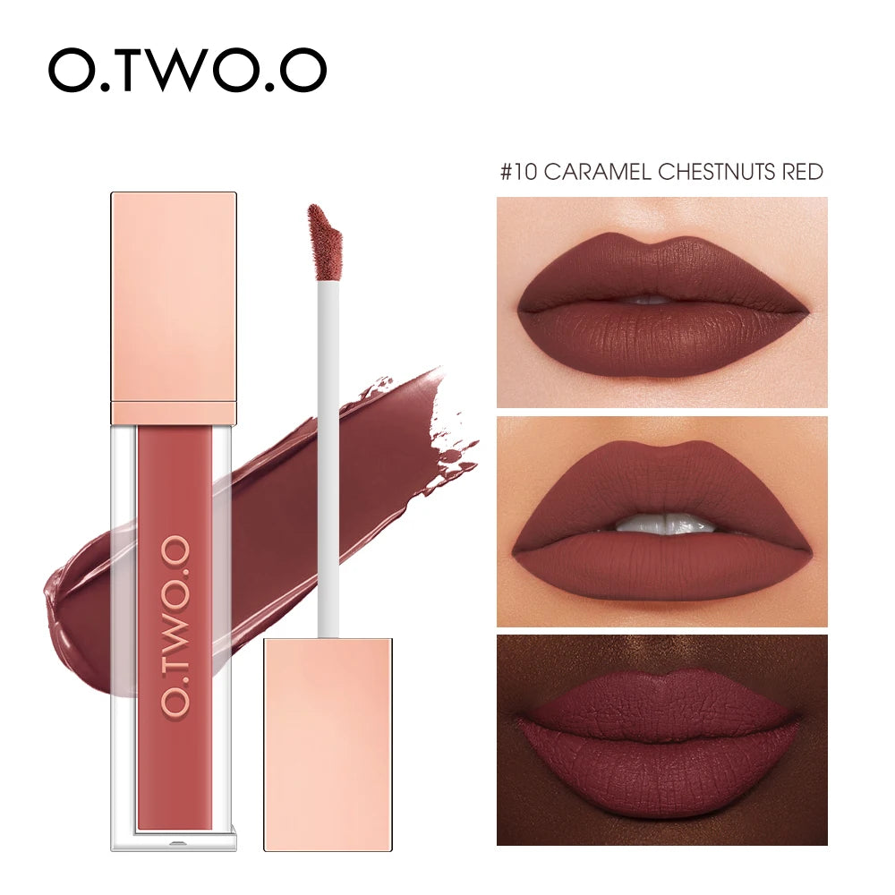 Wholesale O.TWO.O Liquid Lipstick Lip Gloss 12 Colors Waterproof Long-lasting Matte Lip Stain Lip Glaze For Women Cosmetics - Seprincess