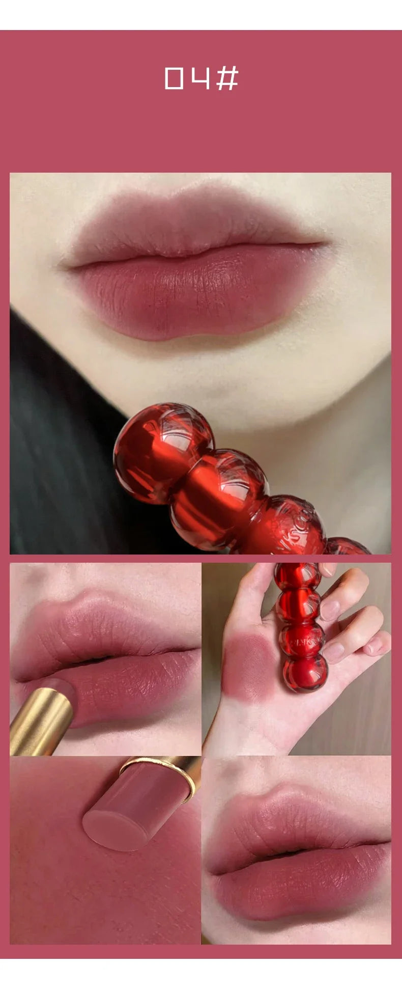 6Colors Matte Lipstick Mist Rose Long-Lasting Moisturising Nude Lipsticks Lip Gloss Non-stick Cup Red Sexy Lip Makeup Cosmetics - Seprincess