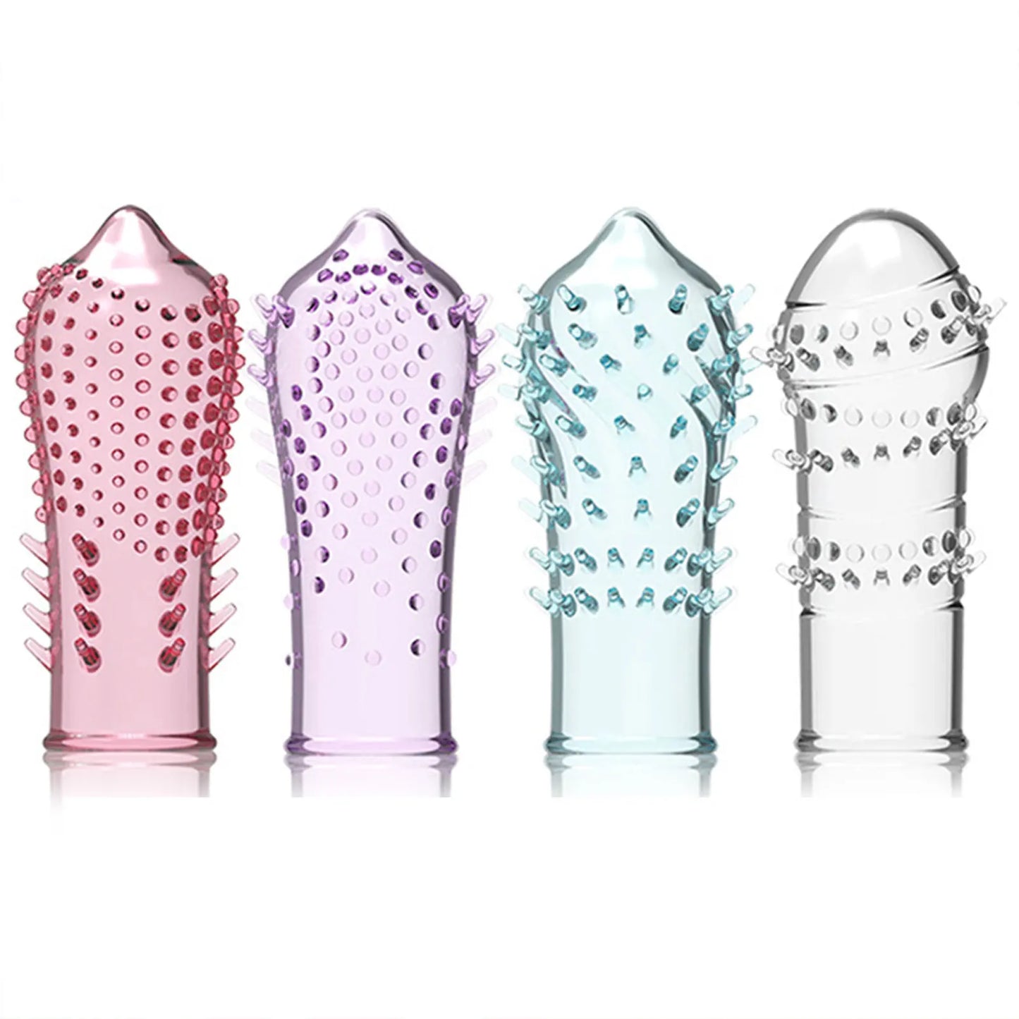 Reusable Crystal Spiked Condoms Sex Toys For Men 18+ Big Dotted Pussy Stimulation Penis Enlargement Penis Sleeve Adult Sex Shop - Seprincess