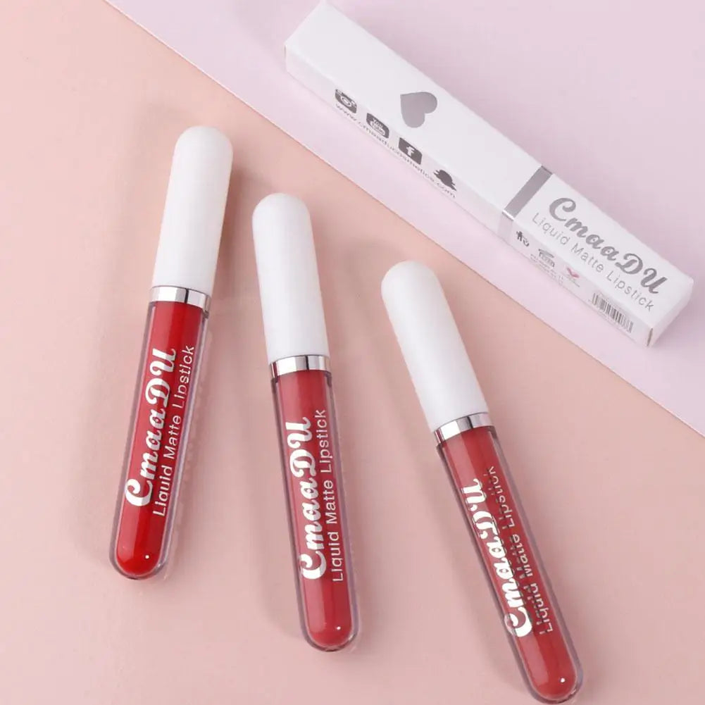 18 Color Waterproof Liquid Matte Lipstick Long Lasting Sexy Red Moisturizing Lip Gloss Velvet Non-Stick Lip Tint Makeup Cosmetic - Seprincess