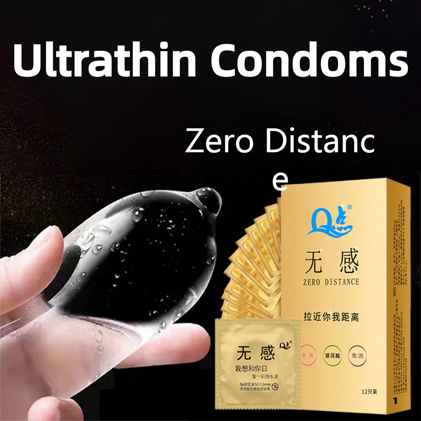 12pcs Super Thin Condoms Large Lubricated Sex Toys Ultrathin Skin Feeling Sex Accessories Zero Distance Penis Sleeves Cock Cover - Seprincess