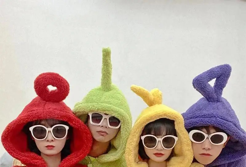 Teletubbies Cartoon Adultcos Cosplay Coral Fleece Hooded Jumpsuit Costume Adult Onesie Pajamas Unisex Clothes Cosplay Homewear ? - Seprincess