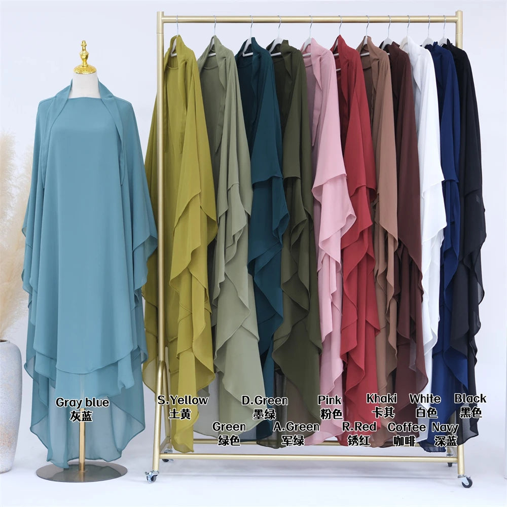 Ramadan Khimar Abaya Saudi Arabia Turkey Islam Muslim Hijab Dress Prayer Clothes Abayas For Women Kebaya Robe Femme Musulmane - Seprincess