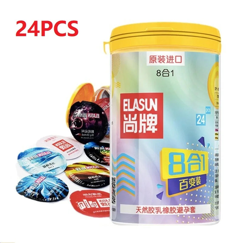 24/36PCS Condoms in Bulk Super Lubrication G-spot Large Particles Random Package Adults Contraception Sex Toys for Male Condoms - Seprincess