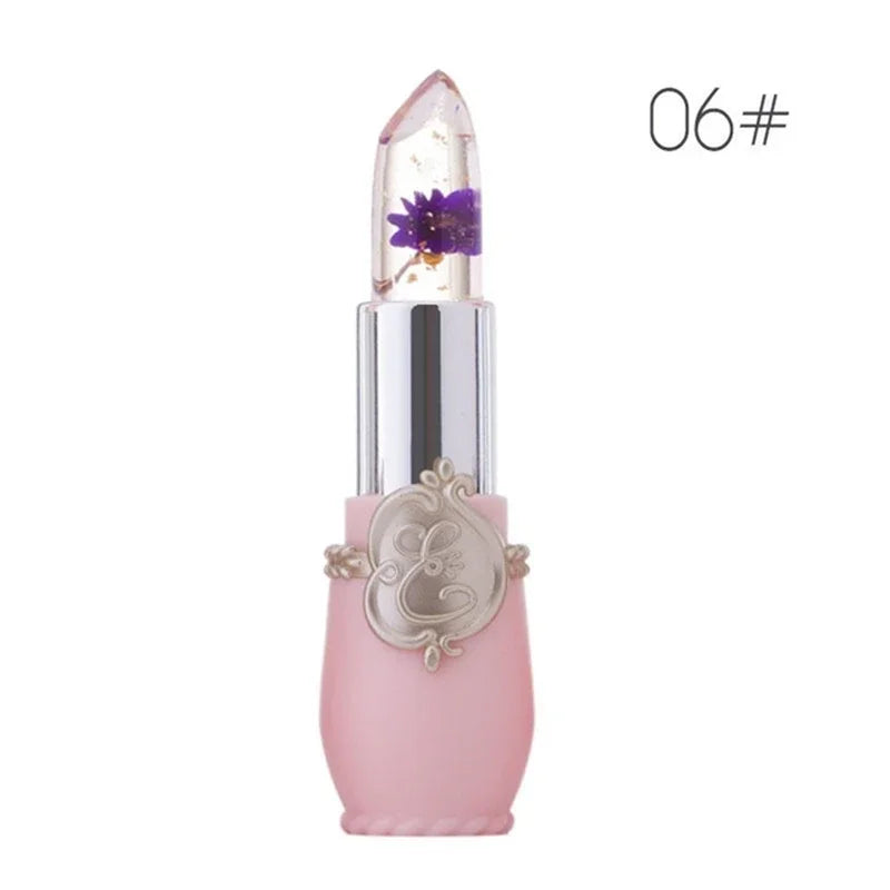 Moisturizing Flower Lipstick Waterproof Temperature Color Change Jelly Crystal Transparent Magic Lip Blam Repair Lips Cosmetics - Seprincess